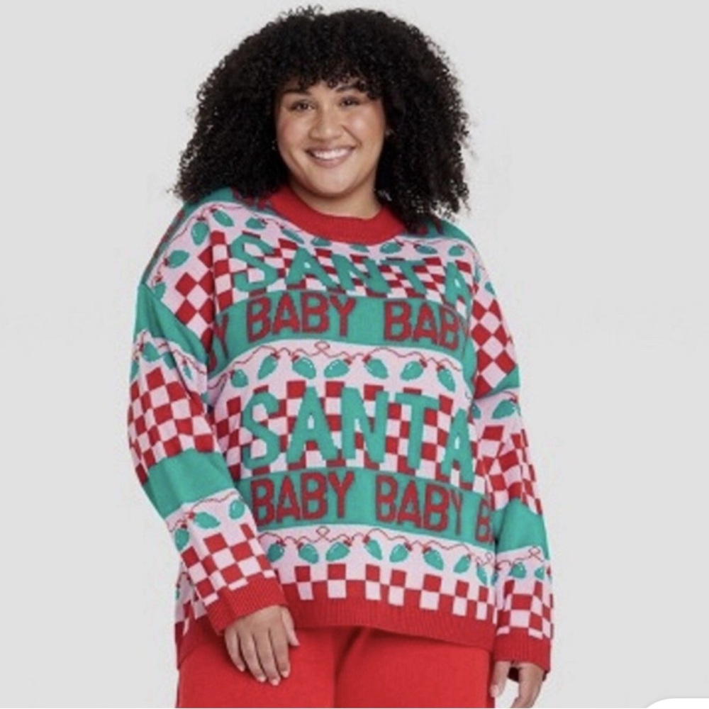 Grayson Threads Red and Green Santa Baby Sweater